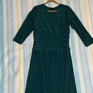 Chic Long Sleeve Teal Dress
